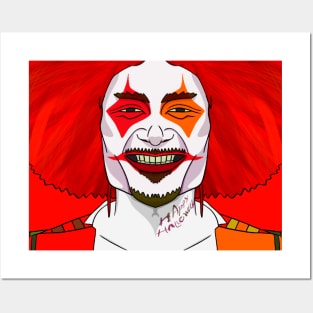 Festive Clown: Halloween-Themed Art Print Posters and Art